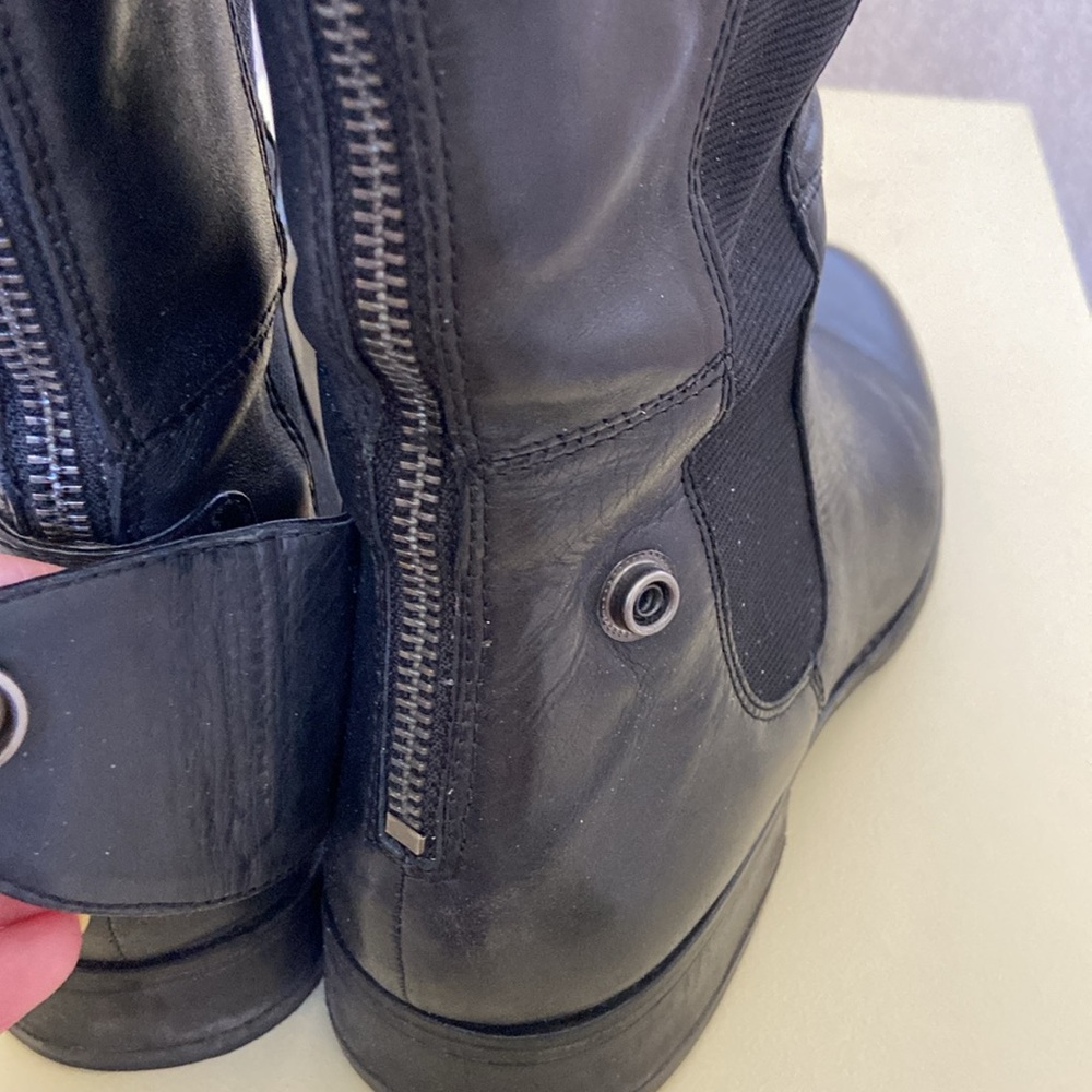 EUC Franco Sarto L-Tahini Black Riding Boots, 10M - Picture 6 of 9
